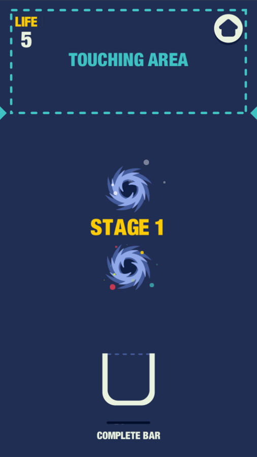 Filled Glass 3 Portals Game Stage Start Screenshot.