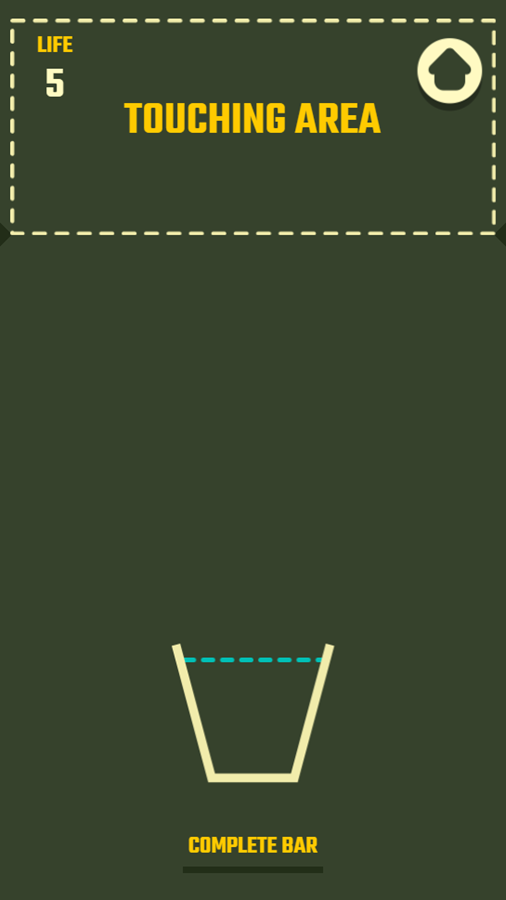 Filled Glass Game Level Start Screenshot.