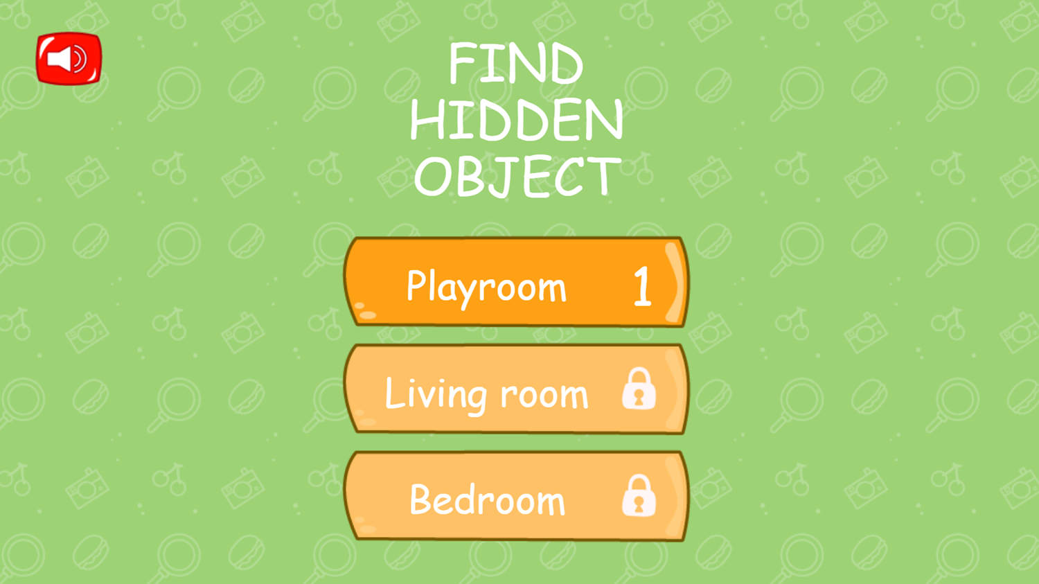 Find Hidden Object Game Welcome Screen Screenshot.