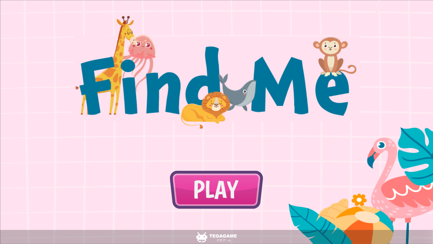 Find Me Game Welcome Screen Screenshot.