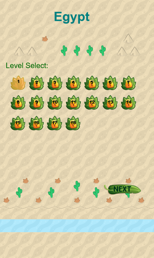 Find Monster Game Level Select Screenshot.