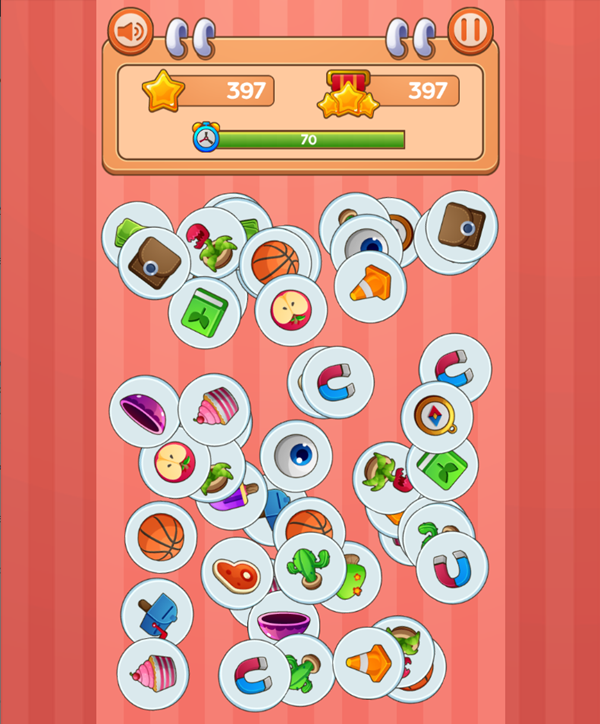 Find Pair Game Level Progress Screenshot.