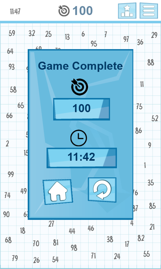 Find The Numbers Game Complete Screenshot.