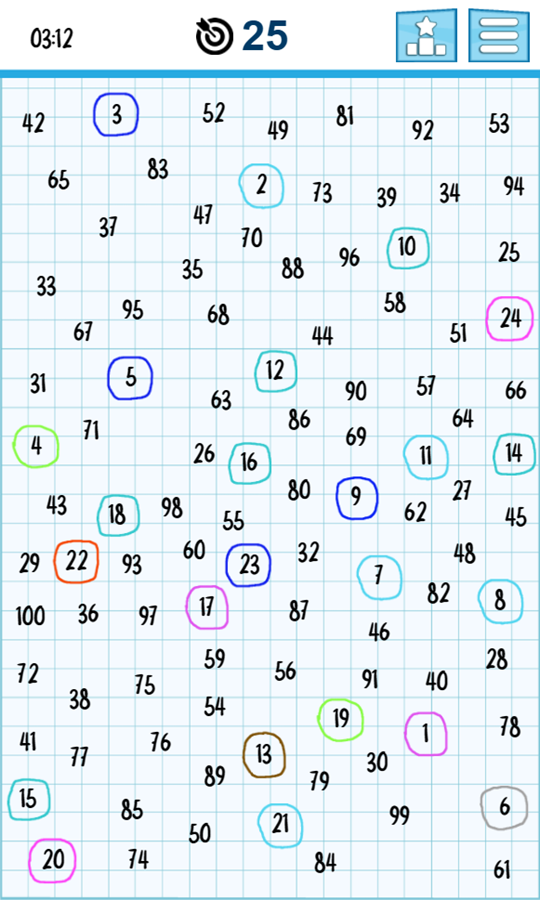 Find The Numbers Game Play Screenshot.