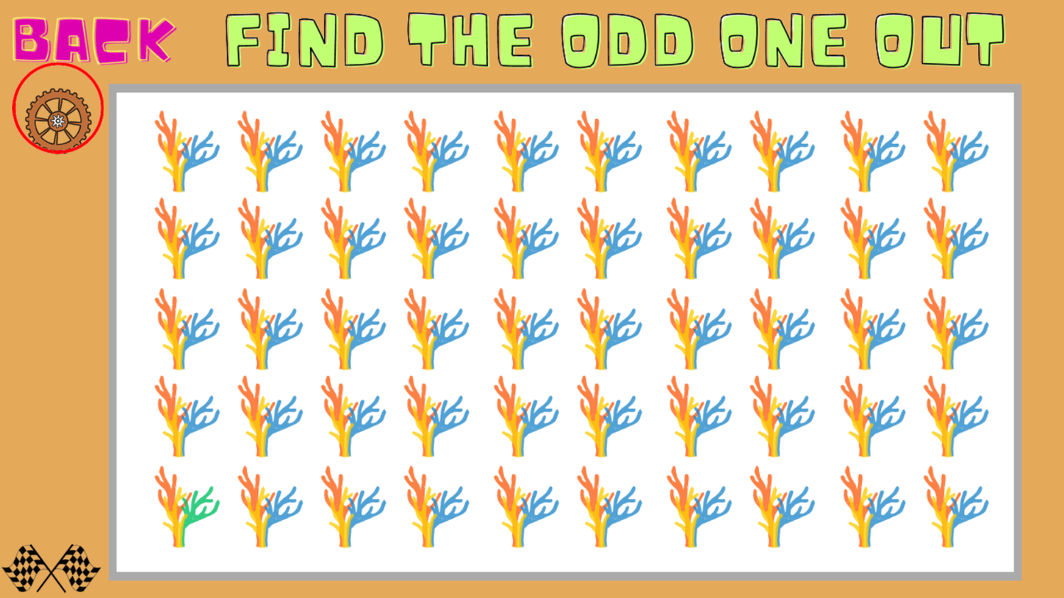 Find The Odd One Out Game Start Screenshot.