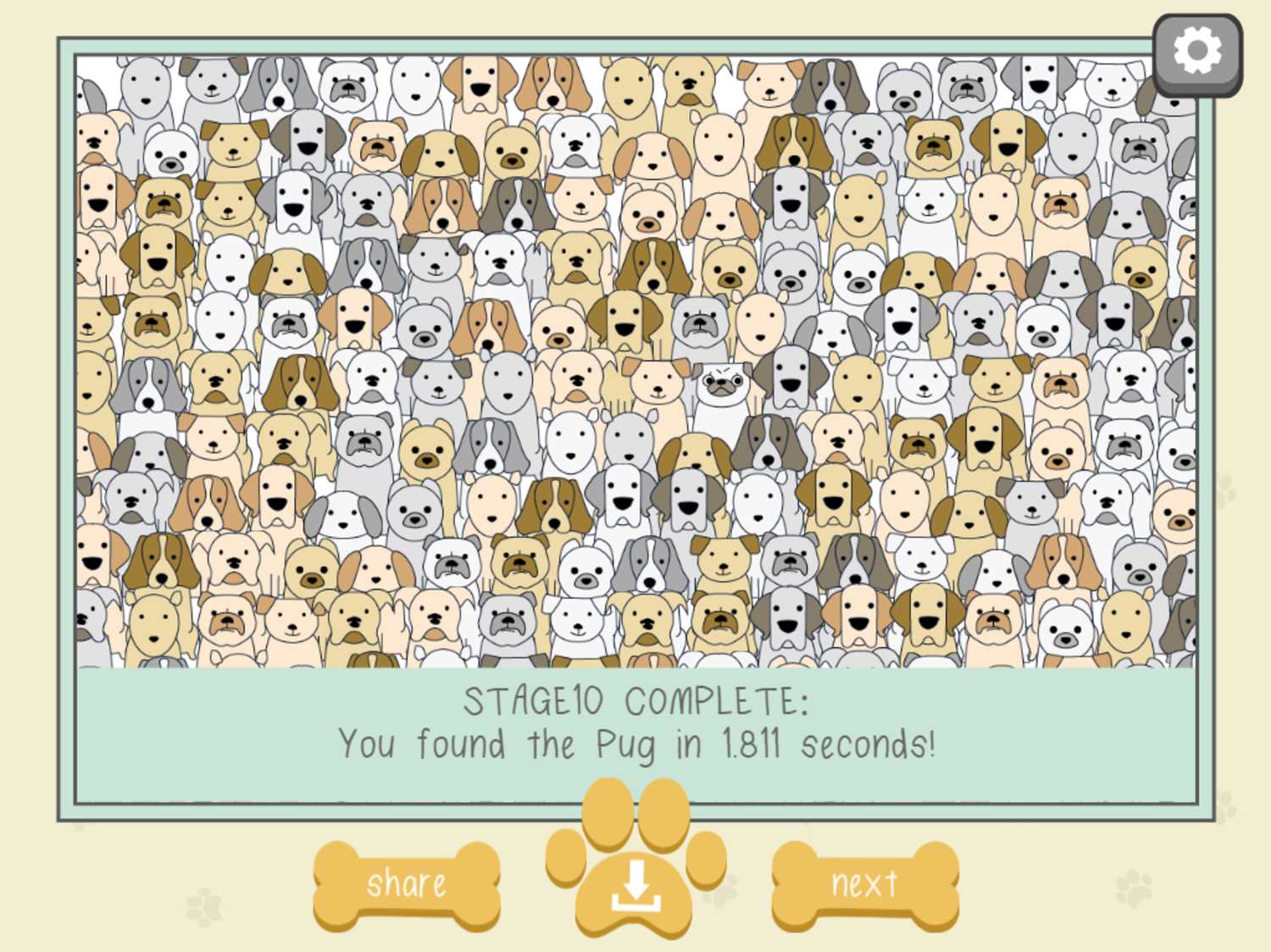 Find the Pug Stage 10 Screenshot.