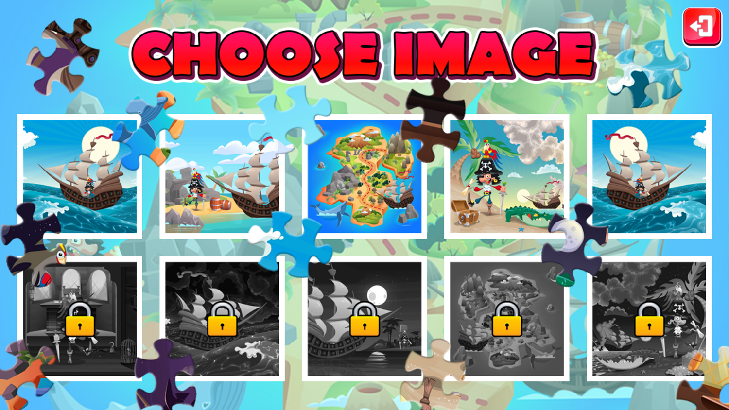 Find the Treasure Jigsaw Puzzle Game Choose Image Screenshot.