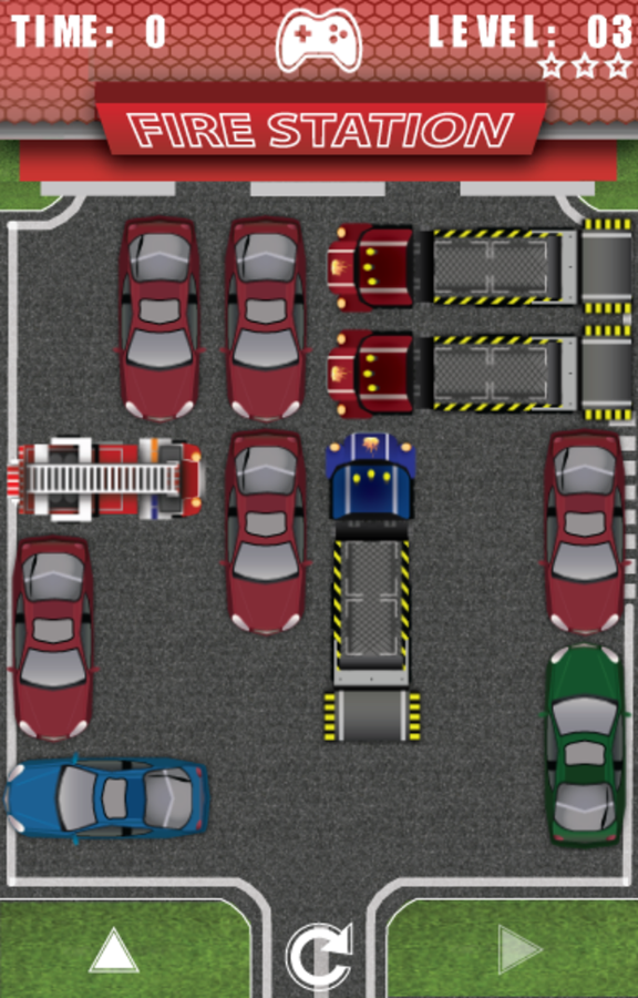 Fire Truck Game Level Progress Screenshot.