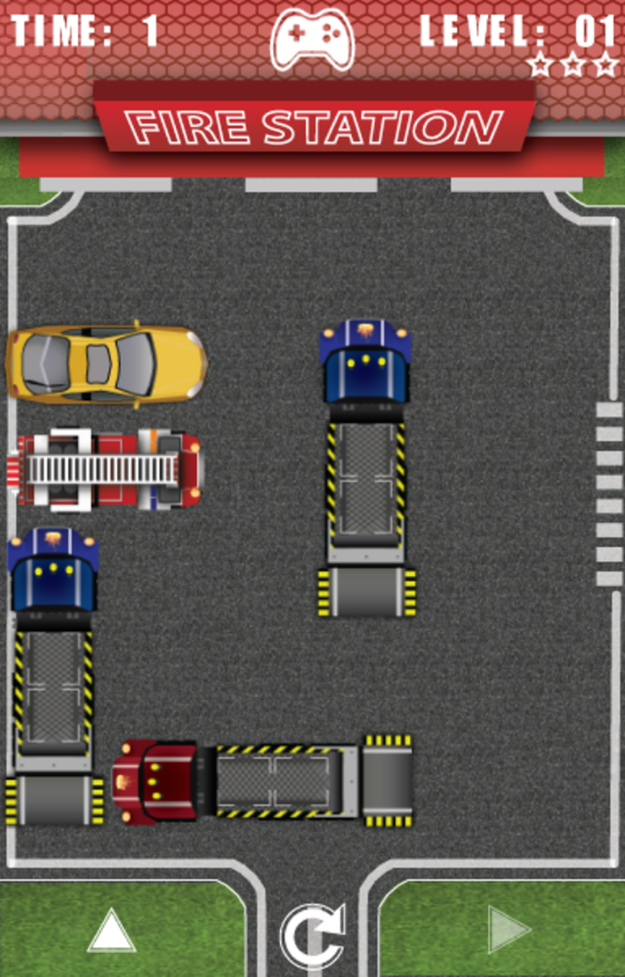 Fire Truck Game Level Start Screenshot.