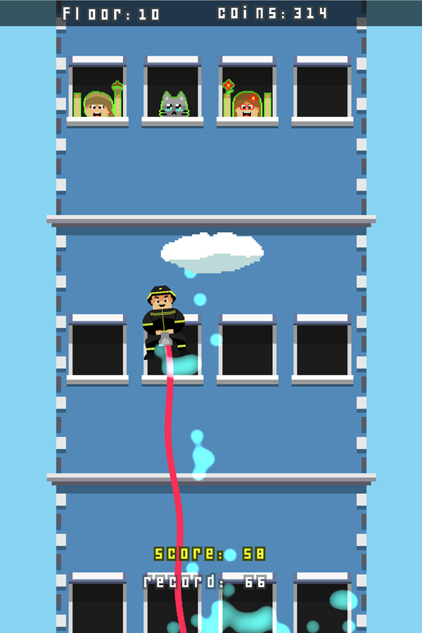 Fireman Jet Game Screenshot.