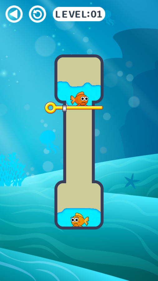 Fish Love Game Level Start Screenshot.