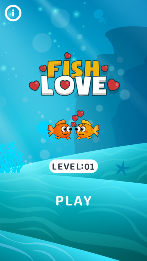 Fish Love Game Welcome Screen Screenshot.