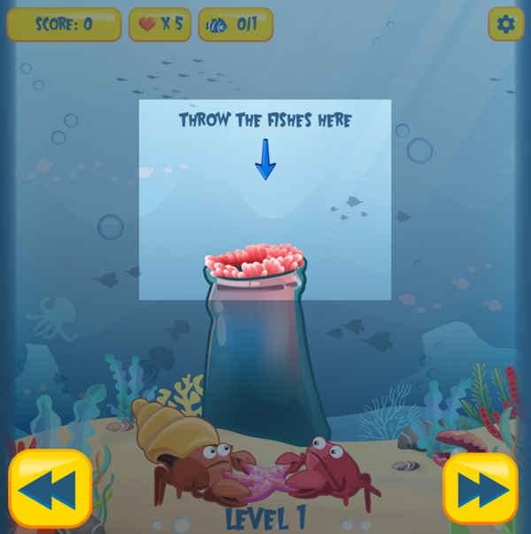 Fish N Jump Game Instruction Screenshot.