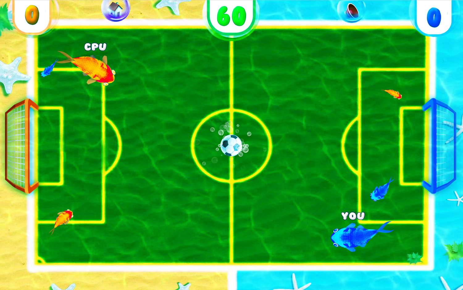 Fish Soccer Game Screenshot.