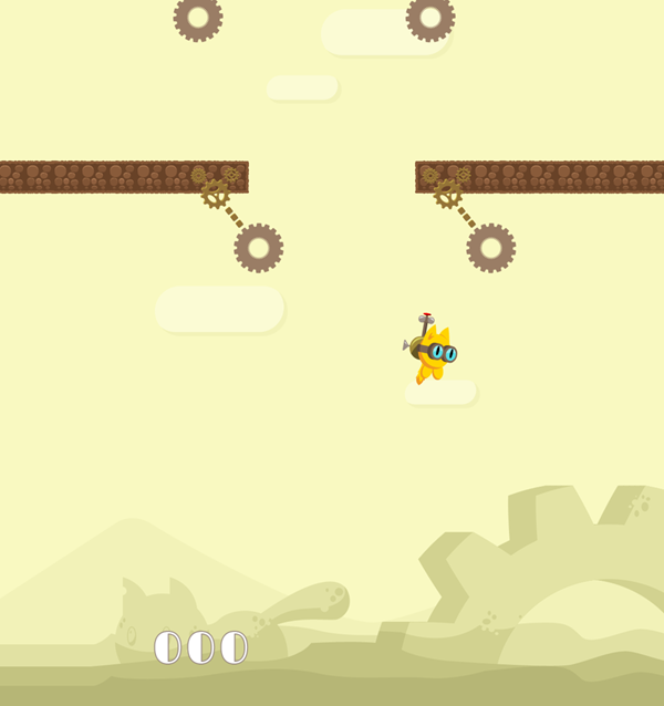 FlapCat Copters Game Screenshot.