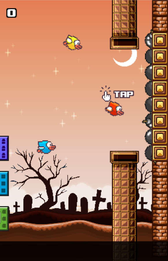 Flapping Crush Game Wall Upgraded Screenshot.