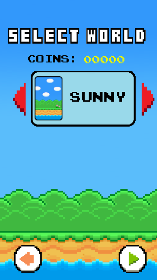 Flappy Buddy Game Select World Screenshot.