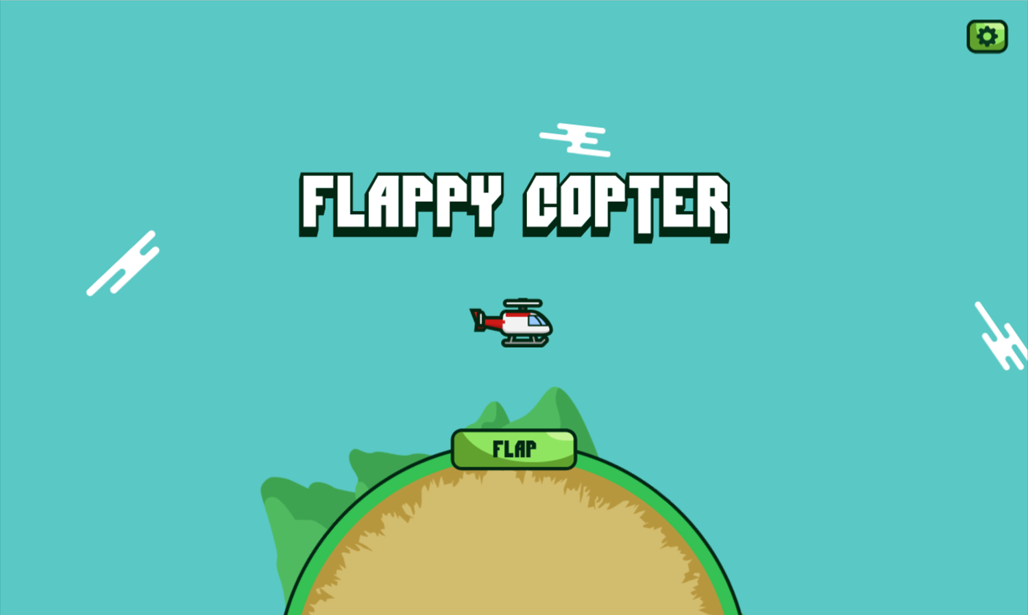 Flappy Copter Game Welcome Screen Screenshot.