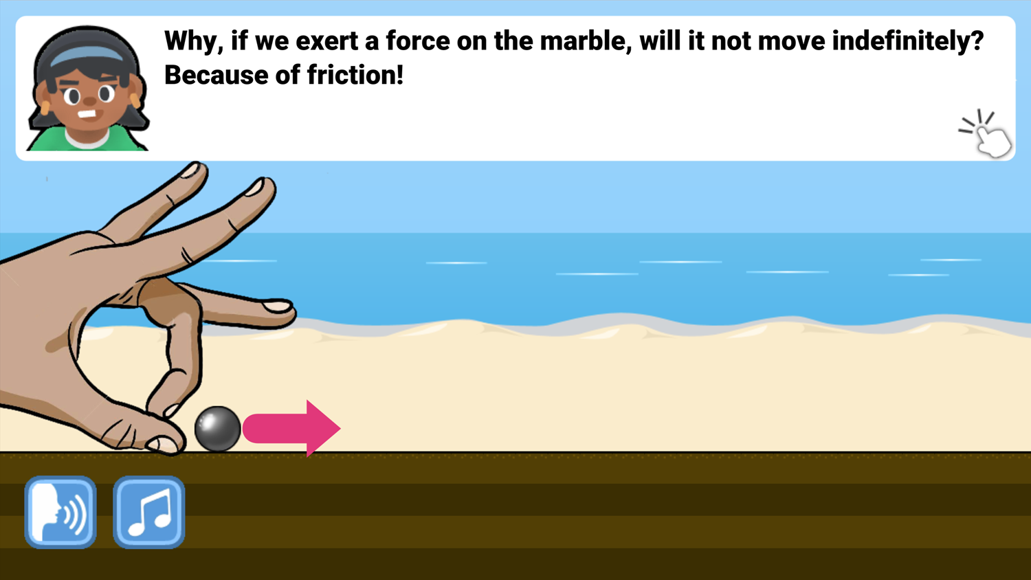 Flick a Marble Game Friction Screenshot.