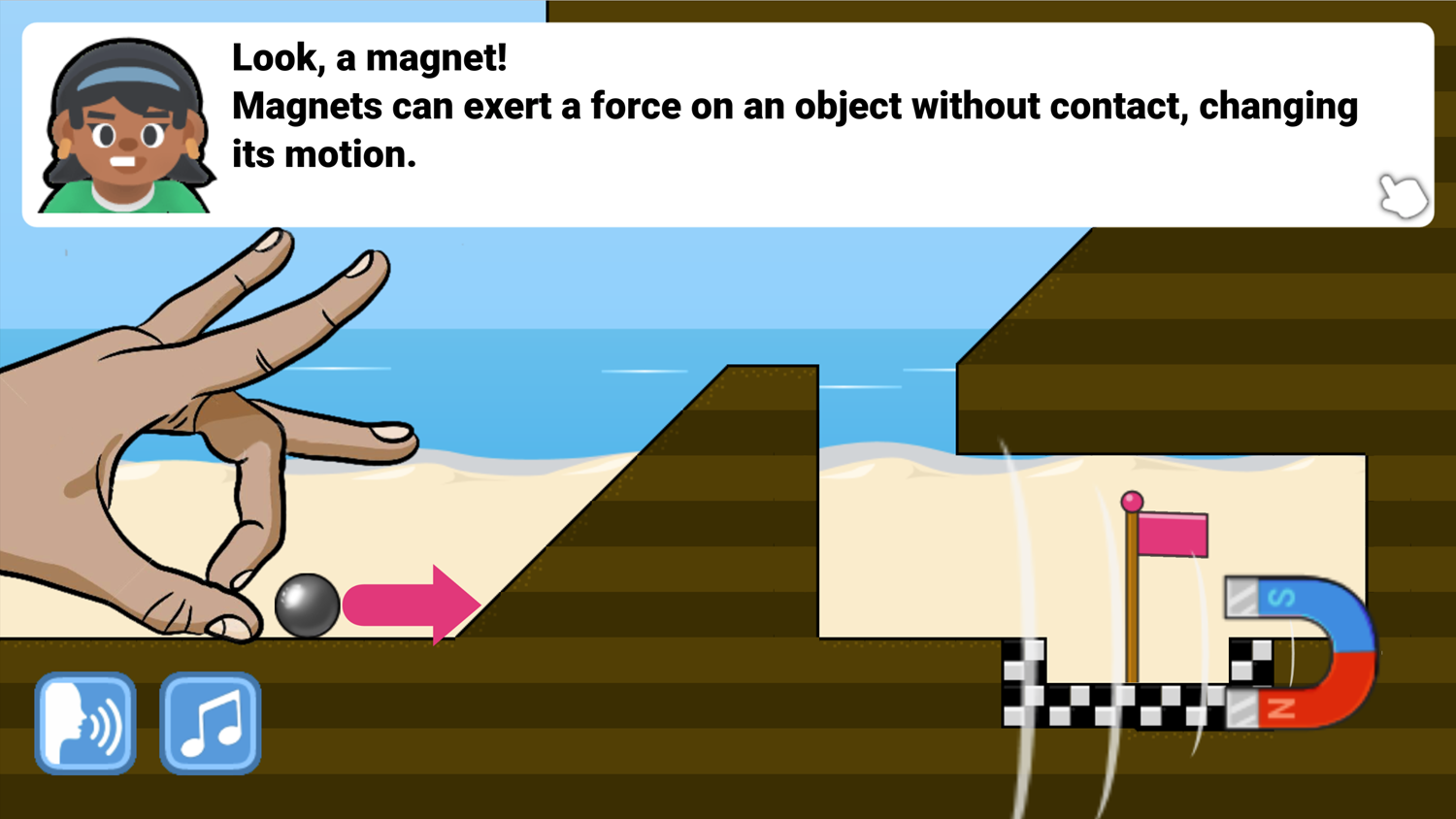 Flick a Marble Game Magnets Screenshot.