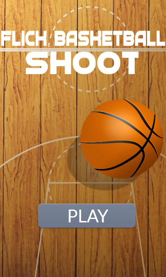 Flick Basketball Shoot Game Welcome Screen Screenshot.