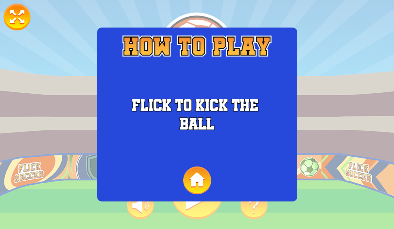 Flick Soccer Game How To Play Screenshot.