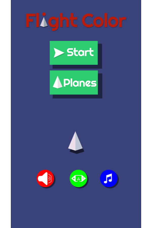 Flight Color Game Welcome Screenshot.