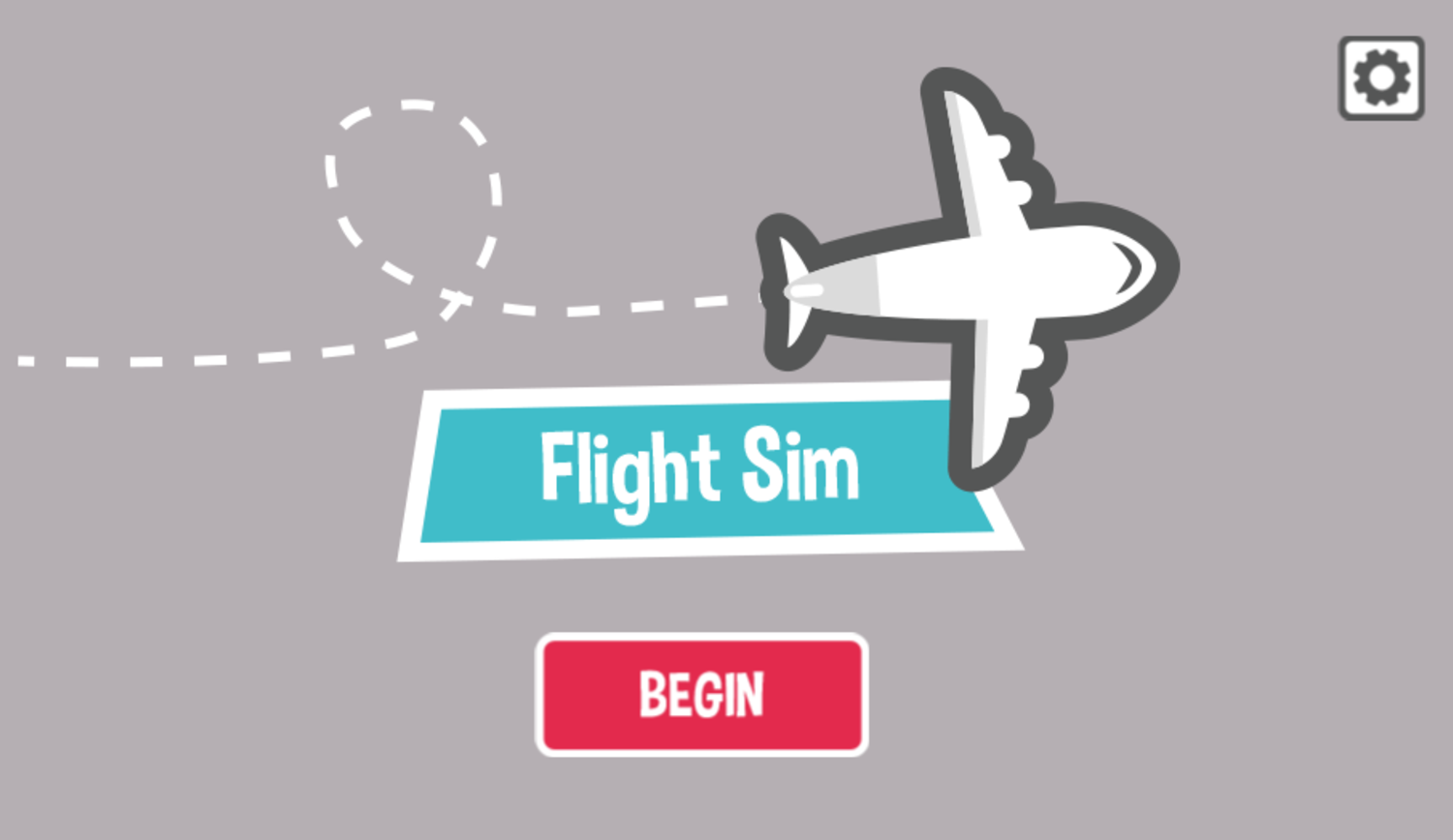 Flight Sim Game Welcome Screenshot.