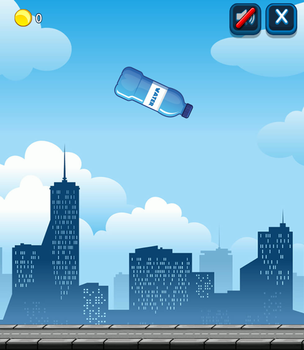 Flip the Bottle Game Play Screenshot.