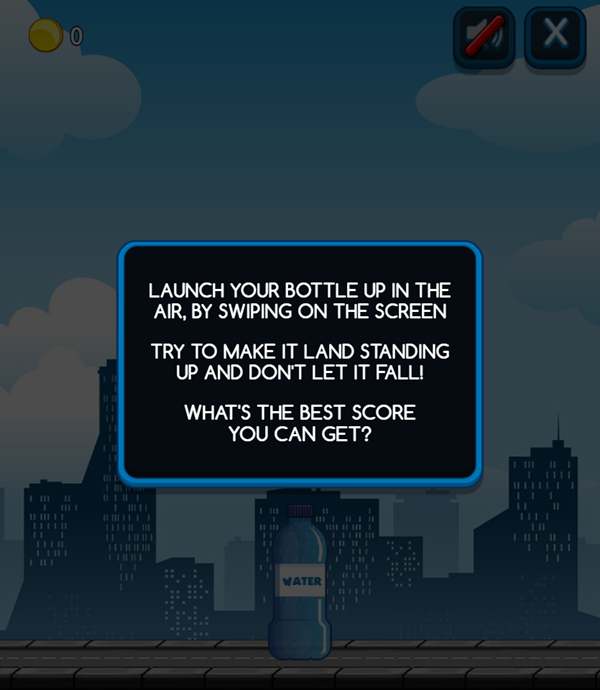 Flip the Bottle Game How To Play Screenshot.