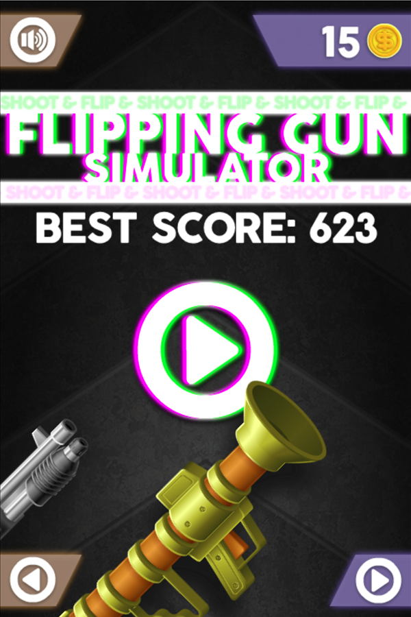 Flipping Gun Simulator Game Bazooka Unlocked Screenshot.