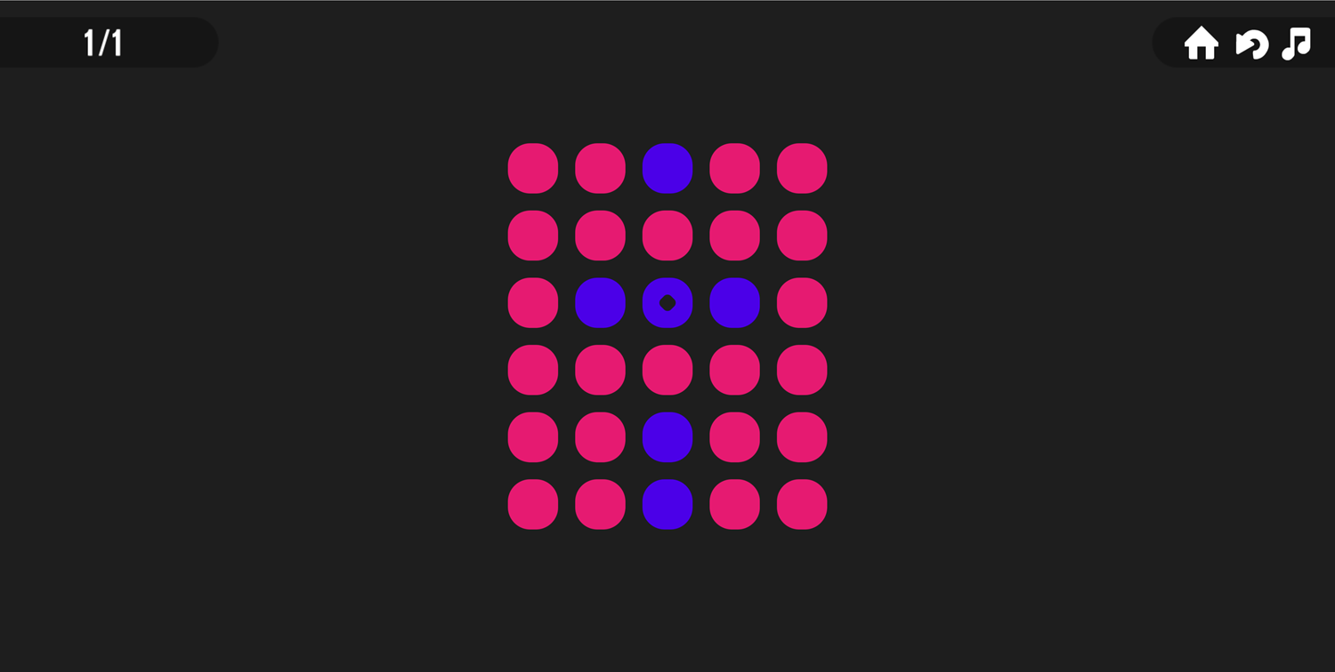 Flipzzle Game Level With a Dotted Circle Screenshot.