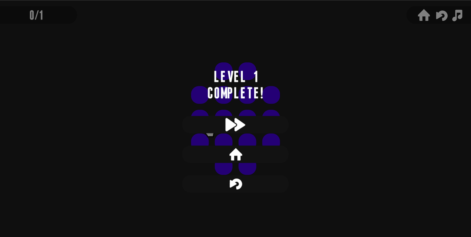 Flipzzle Game Level Complete Screen Screenshot.