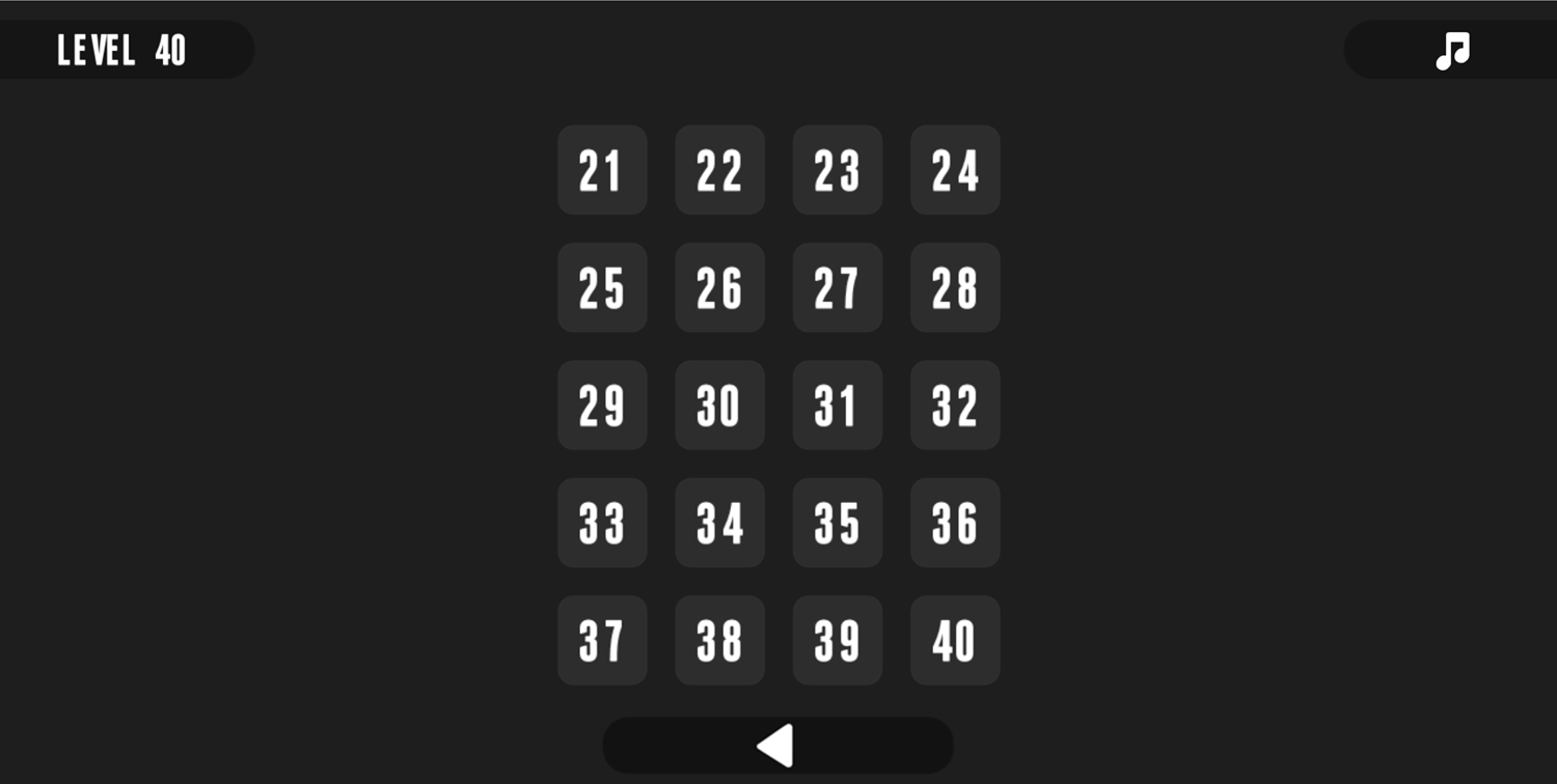 Flipzzle Game Level Select Screen Screenshot.
