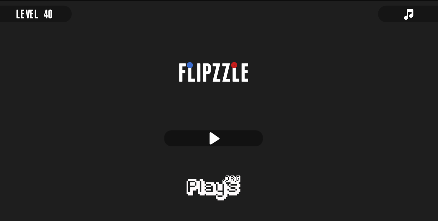 Flipzzle Game Welcome Screen Screenshot.