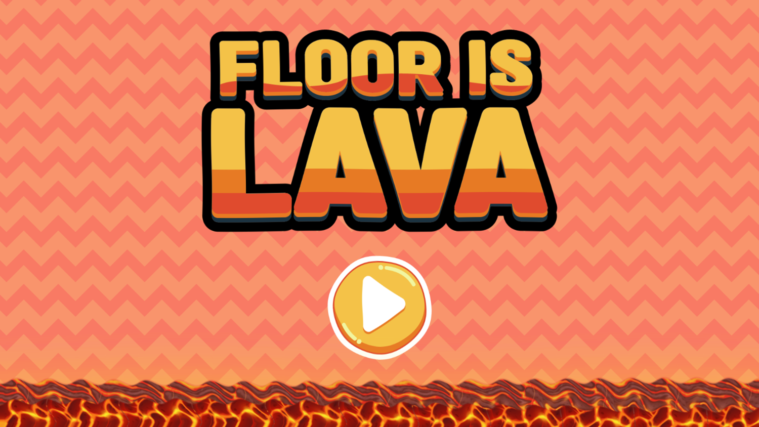 Floor is Lava Game Welcome Screen Screenshot.
