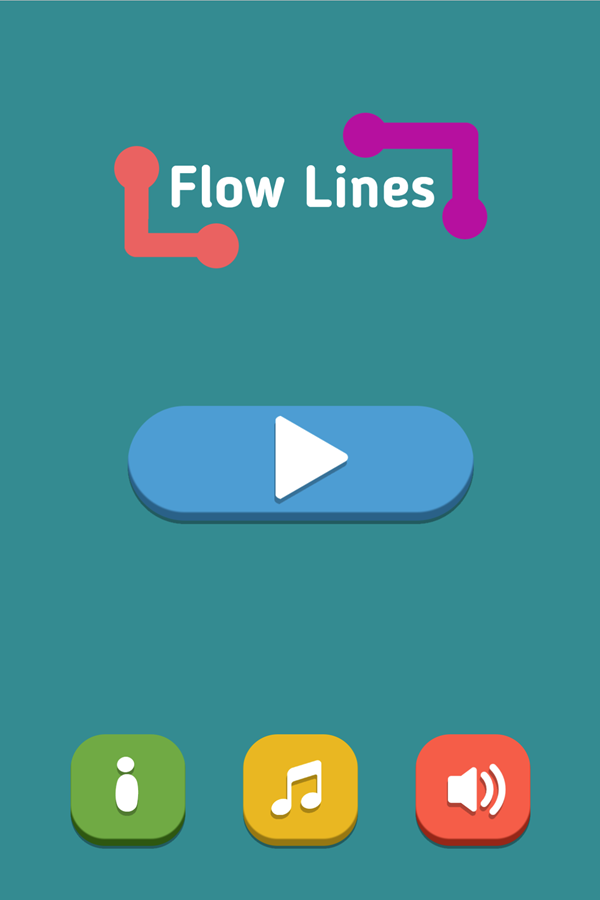 Flow Lines Game Welcome Screen Screenshot.