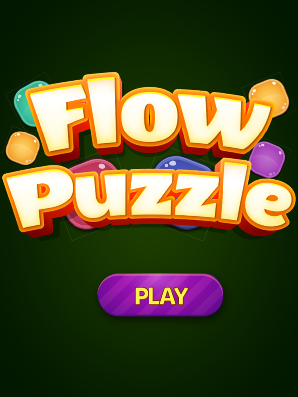 Flow Puzzle Game Welcome Screen Screenshot.