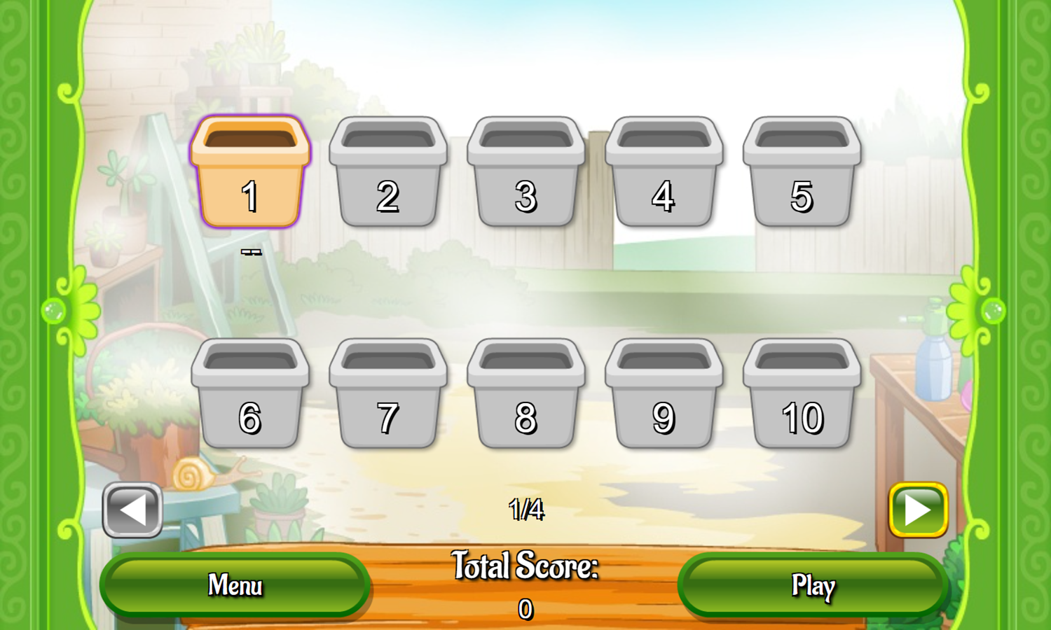 Flower Mahjong Connect Game Level Select Screenshot.