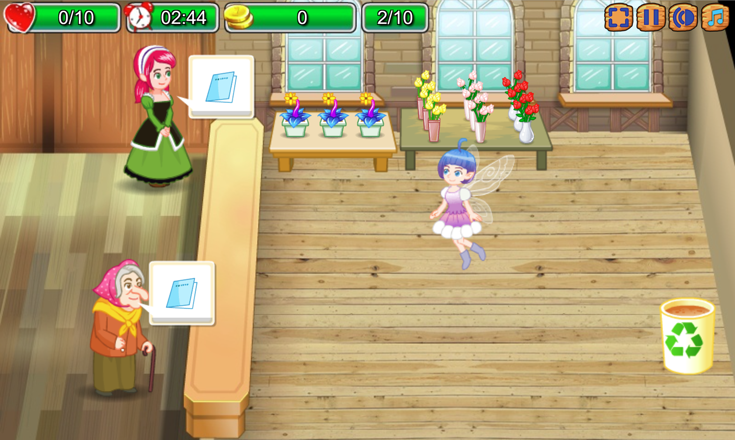Flower Shop Game Screenshot.