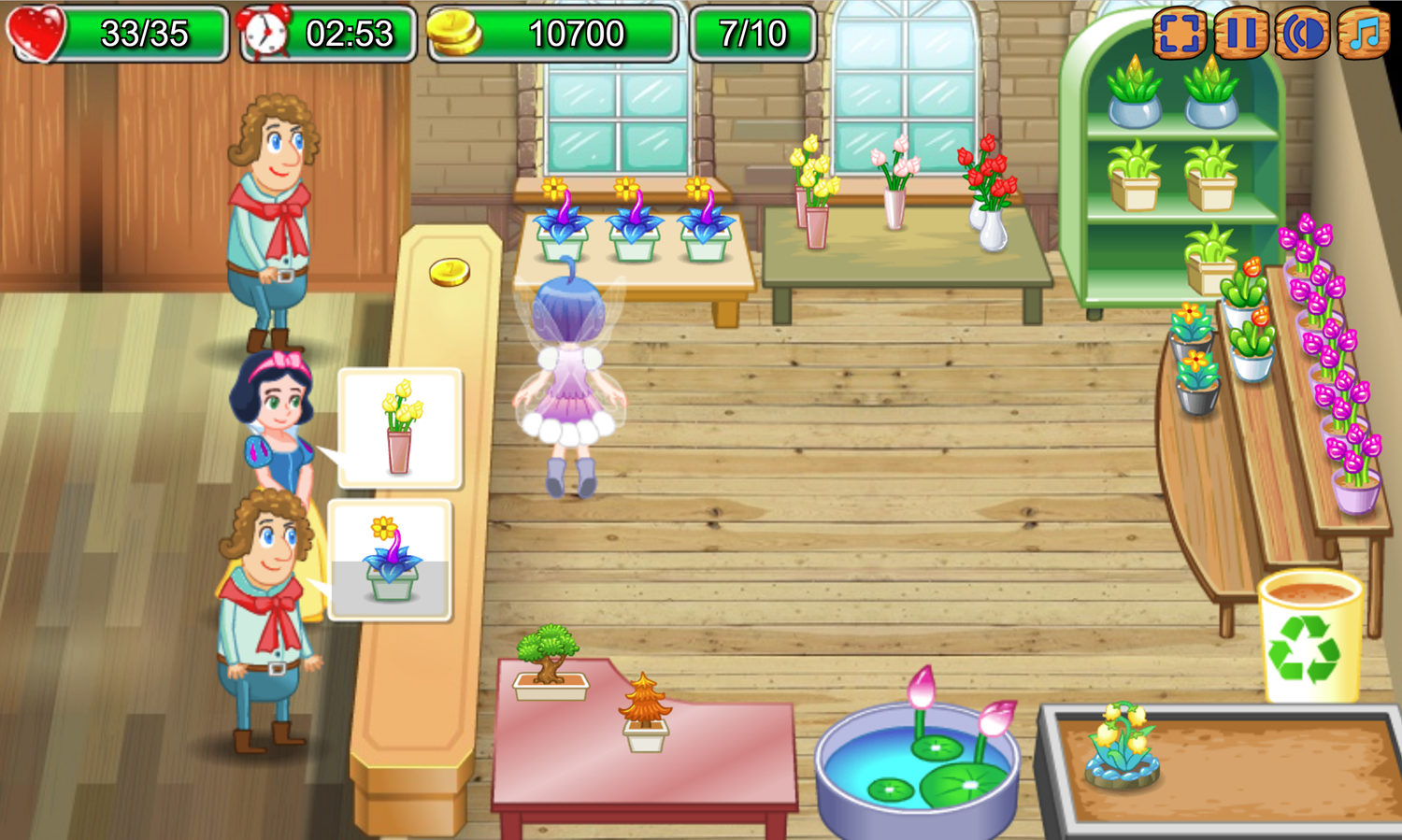 Flower Shop Gameplay Screenshot.