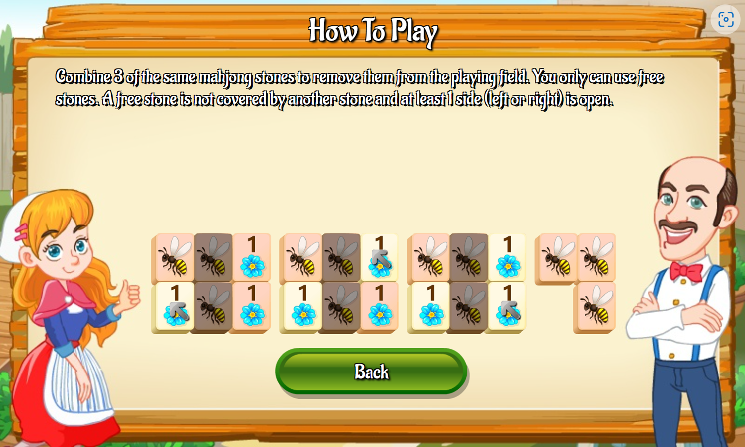 Flower Triple Mahjong Game How To Play Screenshot.