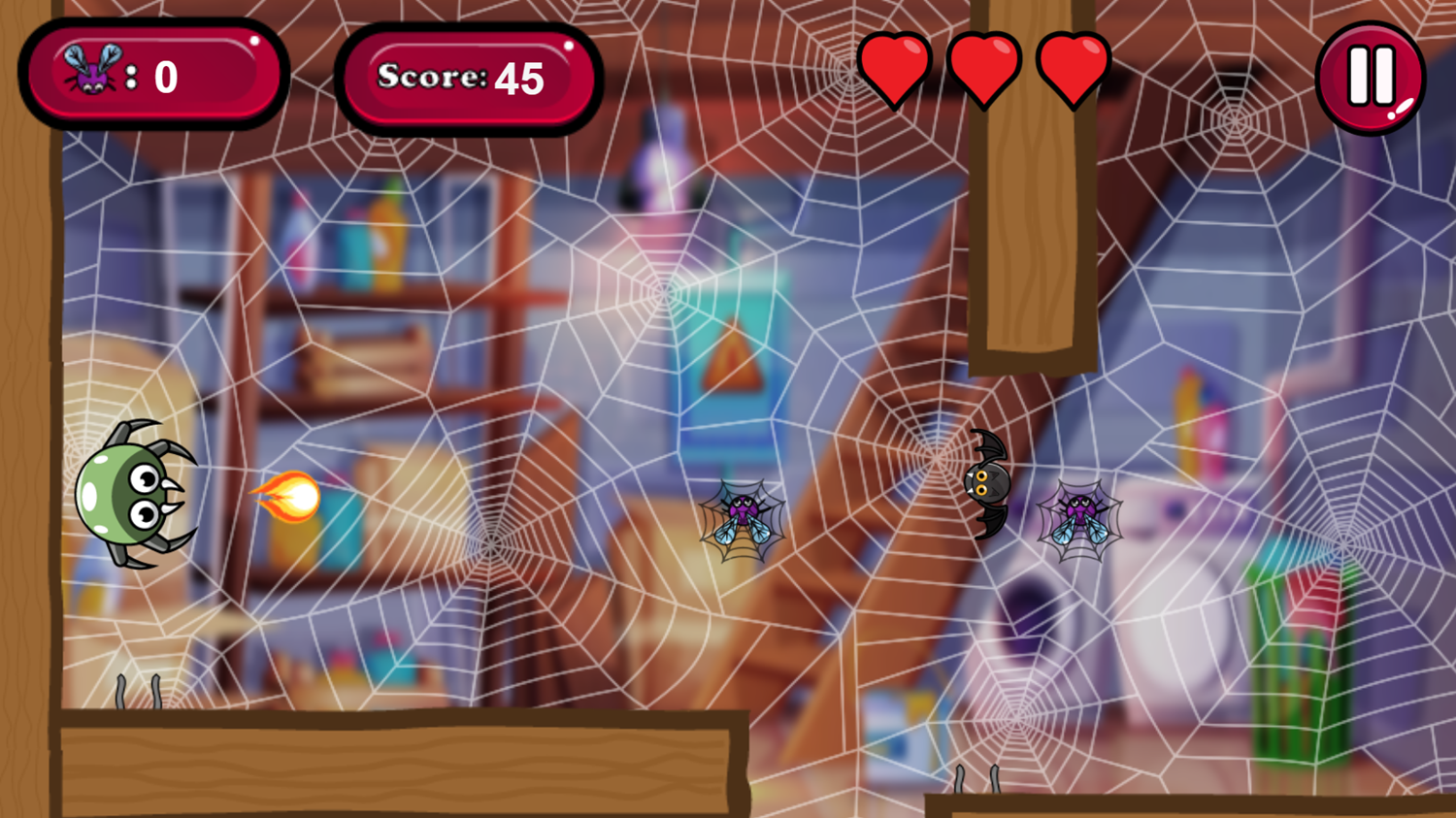 Fly Hunt Game Level Progress Screenshot.