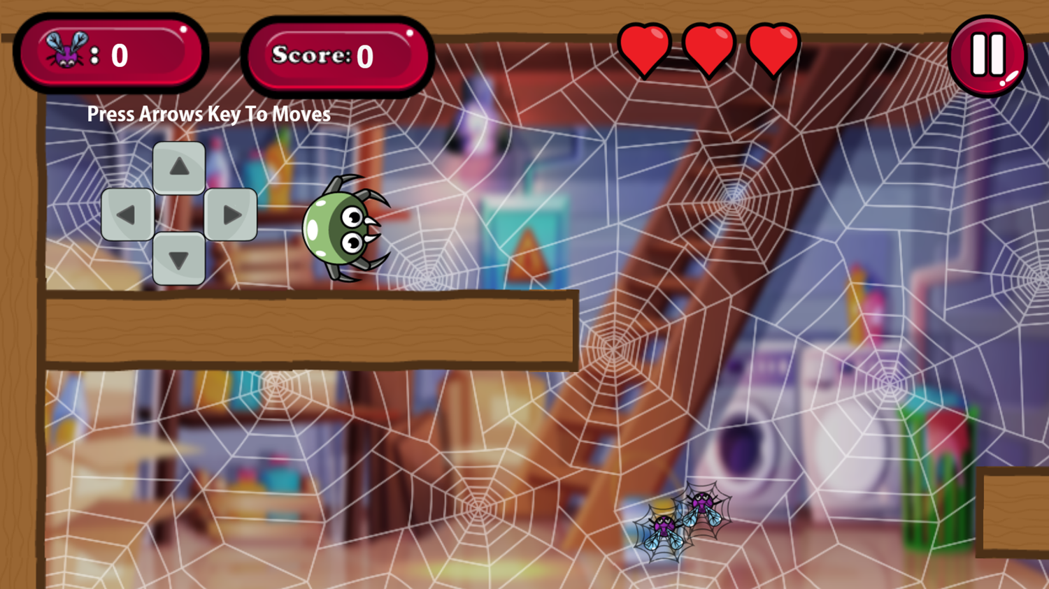 Fly Hunt Game Level Start Screenshot.
