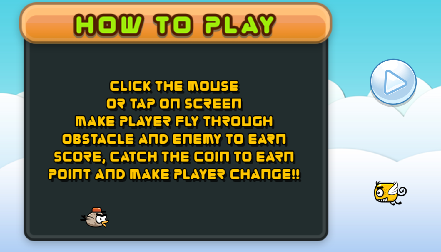 Flying Change Game How To Play Screenshot.