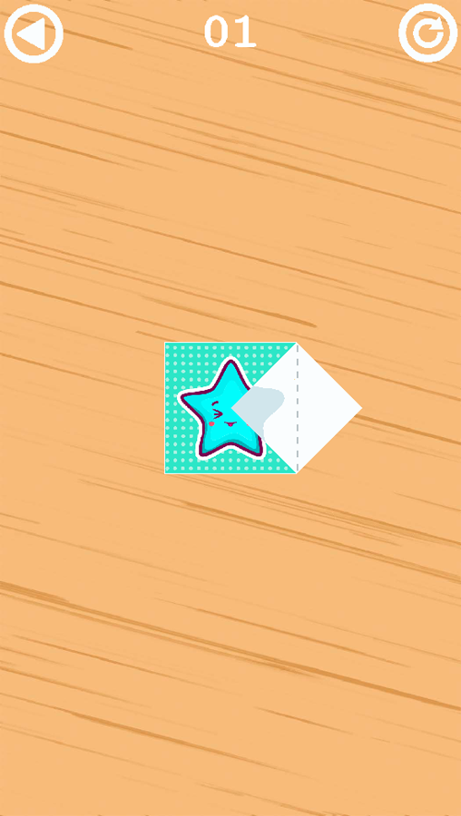 Fold Paper Game Level Play Screenshot.
