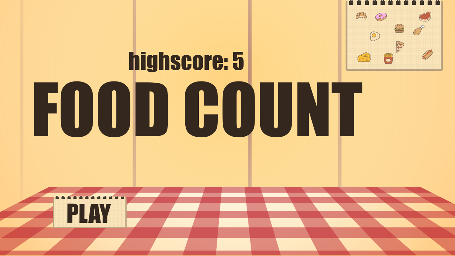 Food Count Welcome Screen Screenshots.