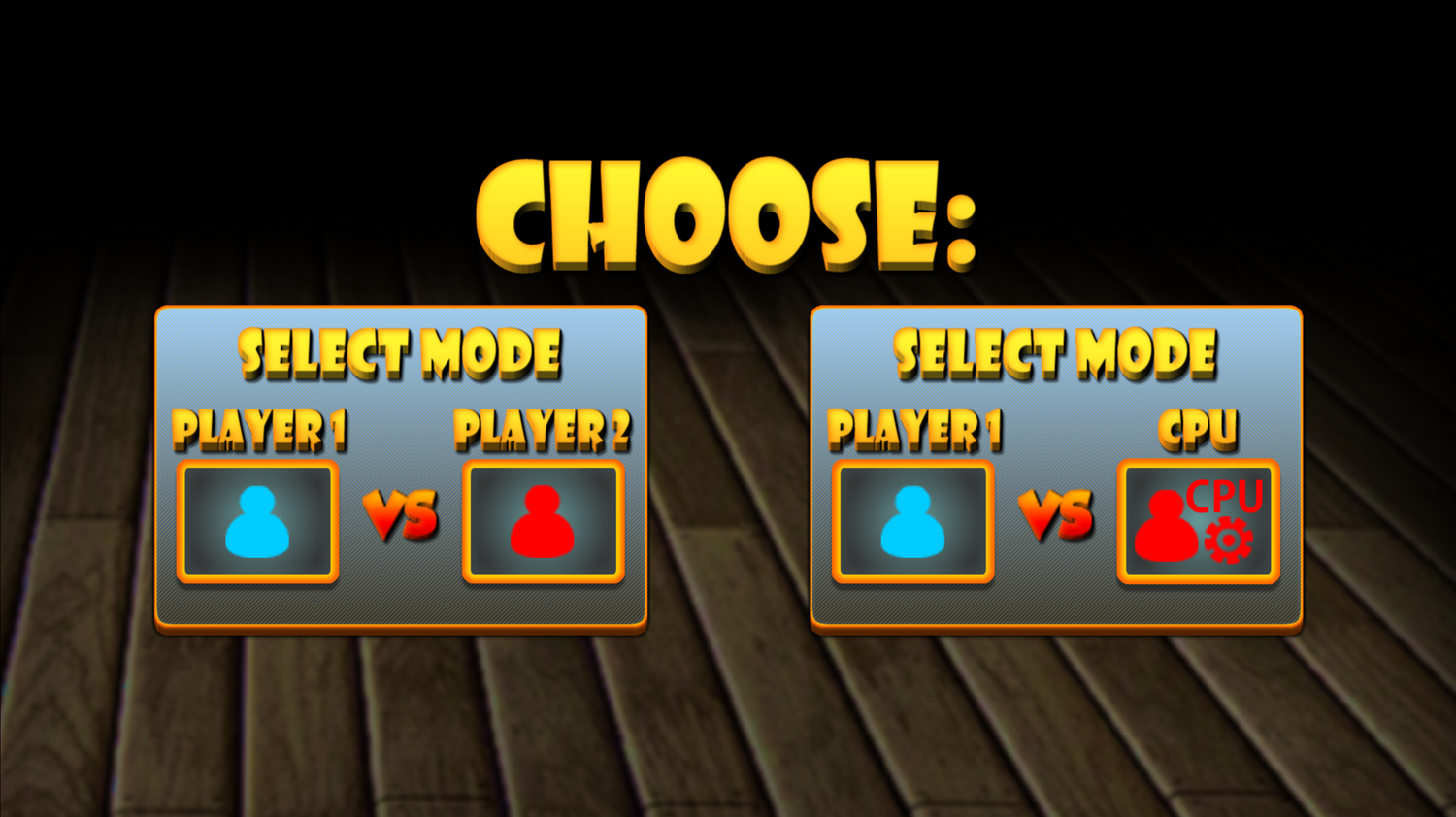 Online Multiplayer Foosball Game Mode Selection Screenshot.