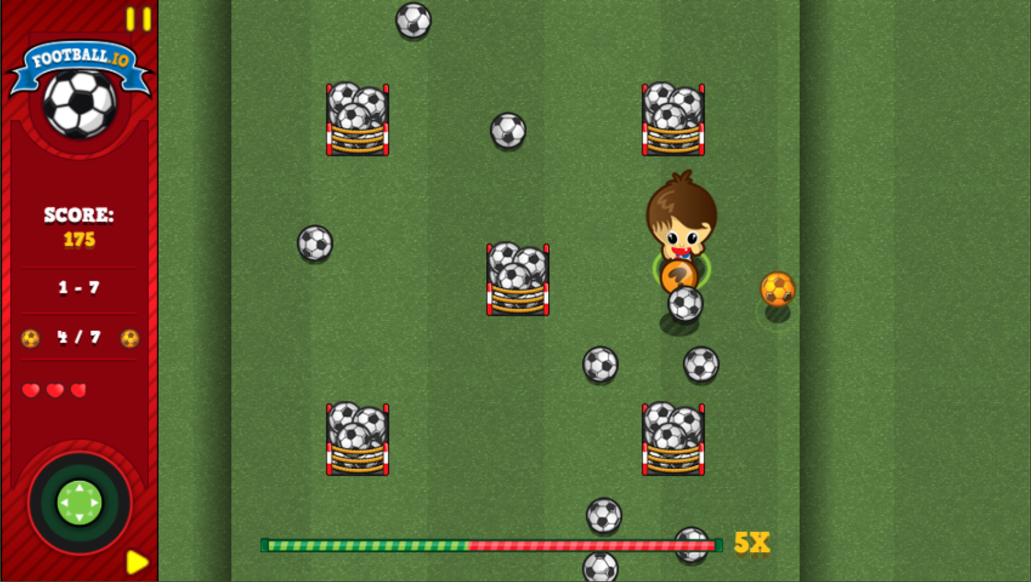 Football.io Game Progress Screenshot.