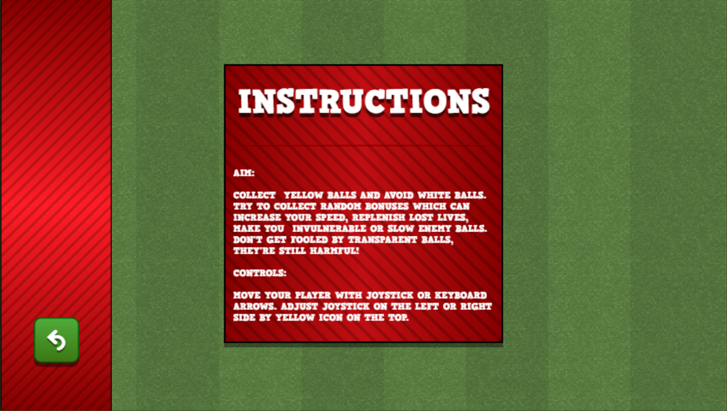 Football.io Game Instructions Screenshot.